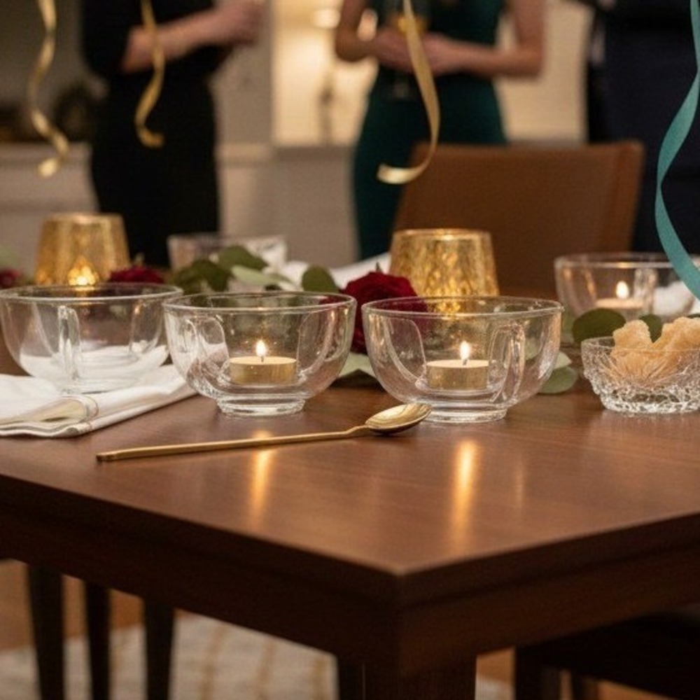 Fostoria Mademoiselle Ice Dishes, Set of 4,‎ Glass Shrimp Cocktail & Fruit Bowls